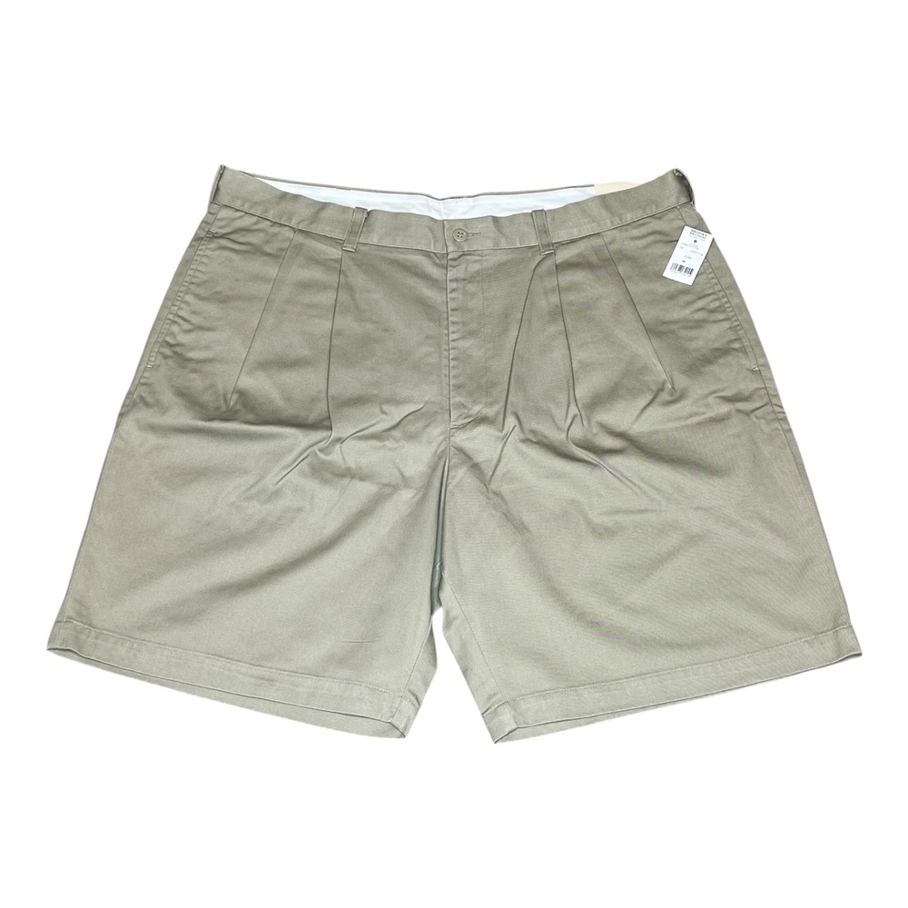 NEW Brooks Brothers Sport Khaki Pleated‎ Wrinkle Free Chino Shorts 9" Mens 40